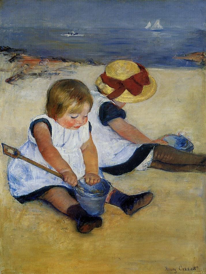 Mary Cassatt Children on the Shore